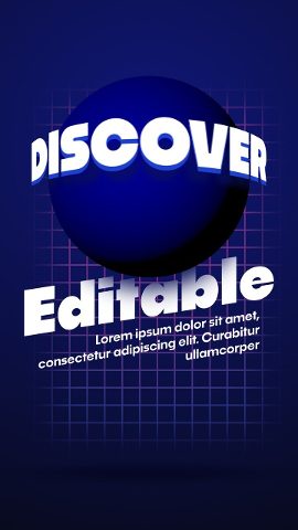 Vertical 3D Grid Room Text Animations with Bulging Words After Effects Template