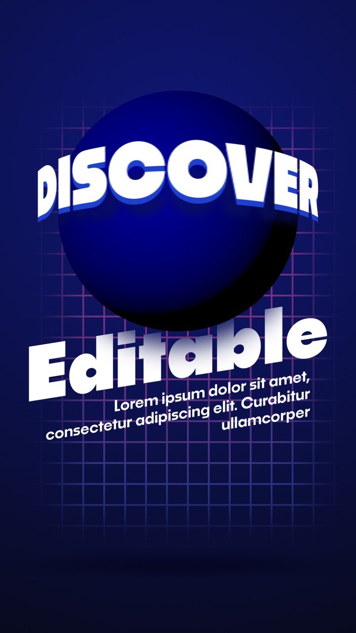 Vertical 3D Grid Room Text Animations with Bulging Words After Effects Template