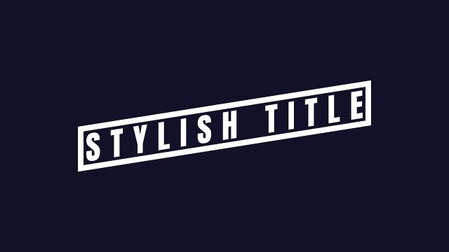 Animated Corporate Slanted Spaced Stylish Titles with Half Box After Effects Template Pack