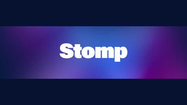 Vibrant Purple Gradient Stomp Titles After Effects Template with Banner Transitions