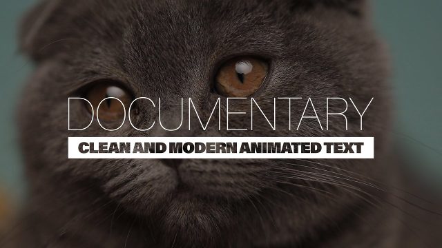 Documentary Animated Titles Premiere Pro MOGRT