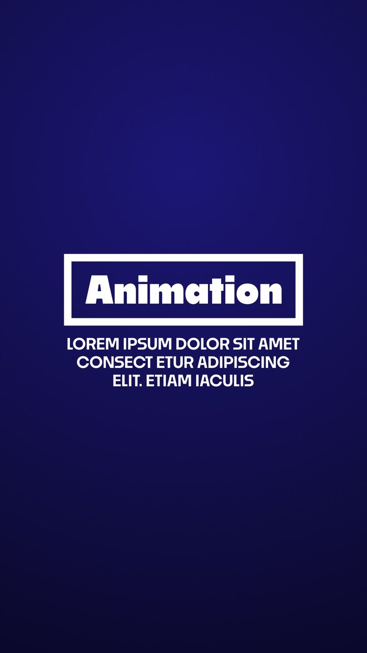 Vertical Outline Box Word Title Animation with Side Copy After Effects Template