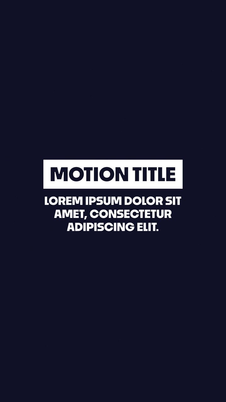 Vertical Slab Label Title Animation over Three Centered Lines After Effects Template