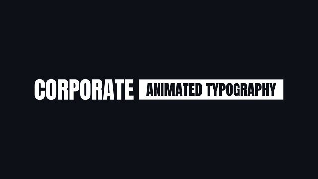 Corporate Text Animations After Effects Video Template