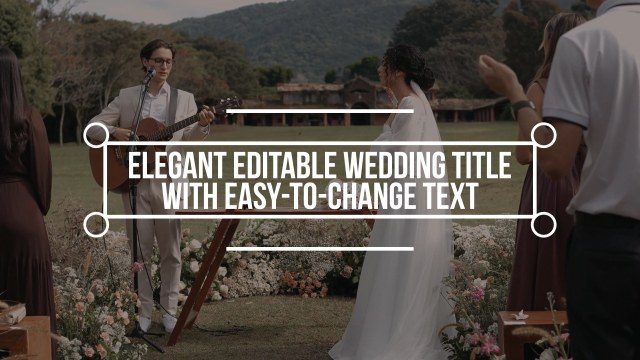 Dotted Corner Wedding Typography MOGRT for Bridal Shower Recaps – Free Premiere Pro