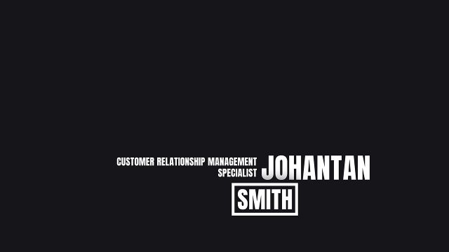 Boxed Surname Executive Name Tag Lower Third Project for After Effects
