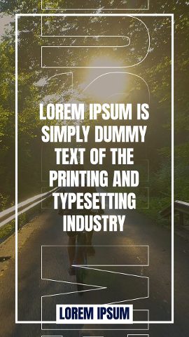 Vertical Instagram Story Paragraph Text with Button Label and Ghost Letters After Effects Template