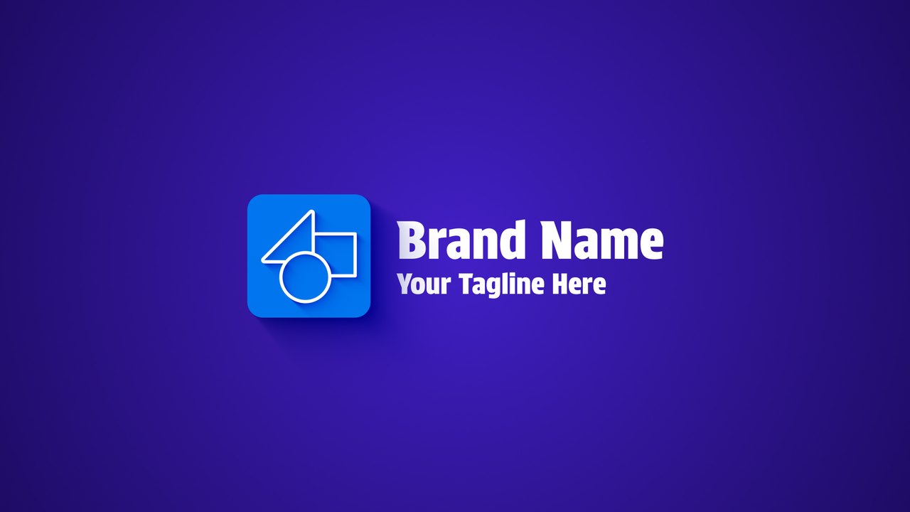 Rounded Blue Icon Brand Opener Premiere Pro MOGRT