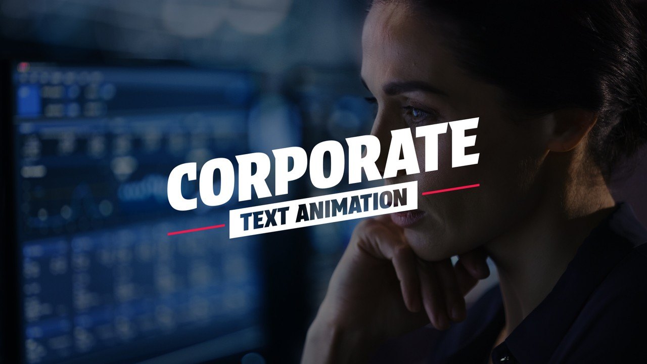 Tech Title Animation featuring Swinging Caps and Red Rule After Effects Template