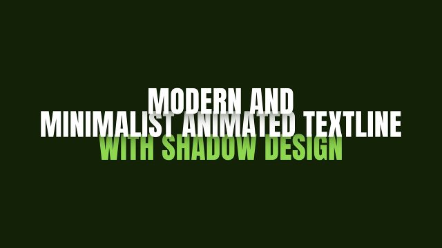 Minimalist Animated Text Line with Shadow Design Template for Adobe Premiere Pro