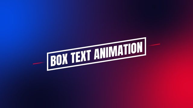 Smooth Single Line inside a Tilted Border Text Animations After Effects Template