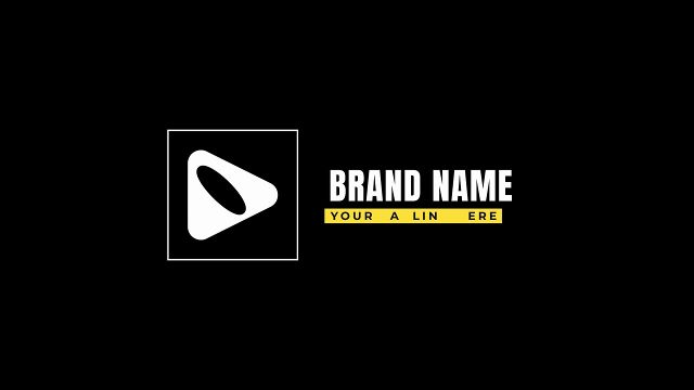 Square Icon Glitch Logo Opener featuring Slogan Strip Premiere Pro MOGRT