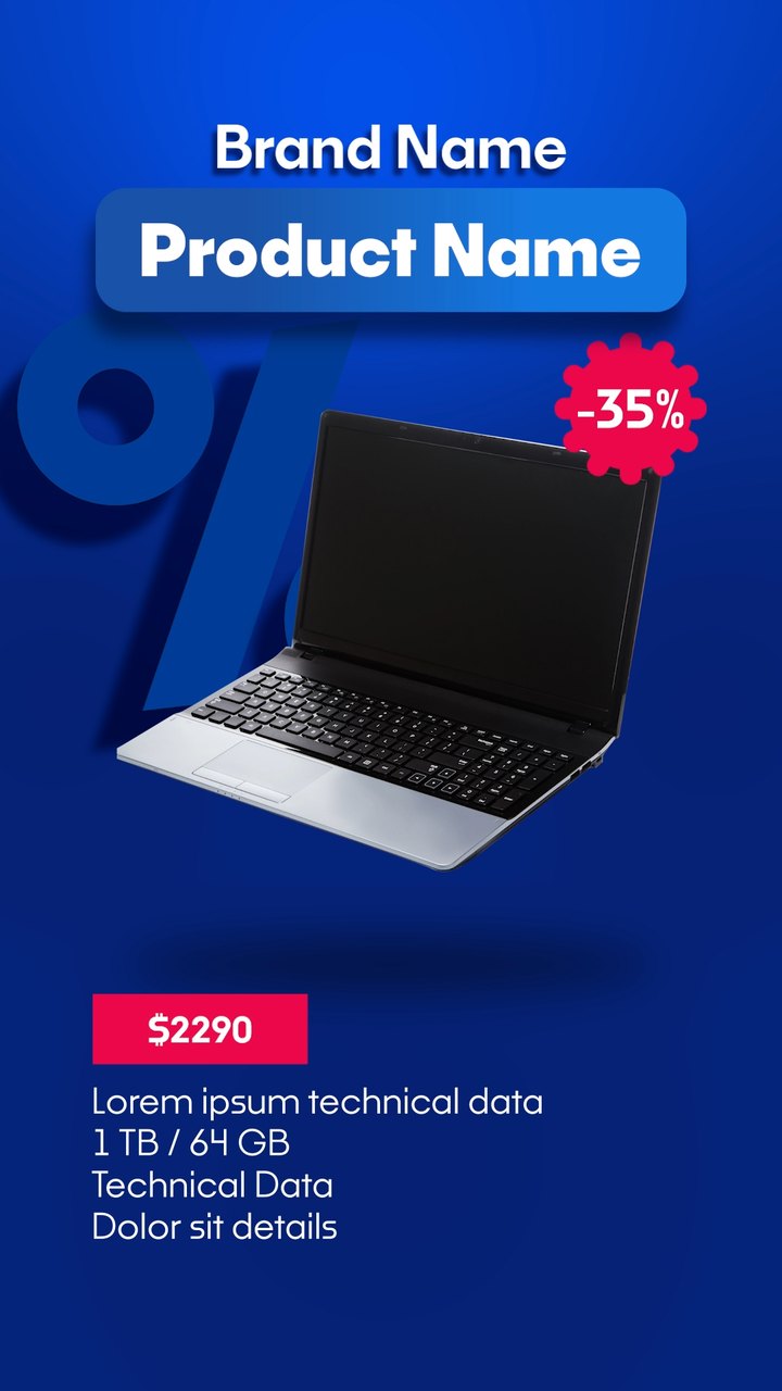 Black Friday Percent Sign Laptop Sale Premiere Pro PRPROJ Template