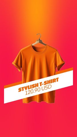 Vertical Product Showcase Ad with Soft Swing on Gradient Premiere Pro MOGRT