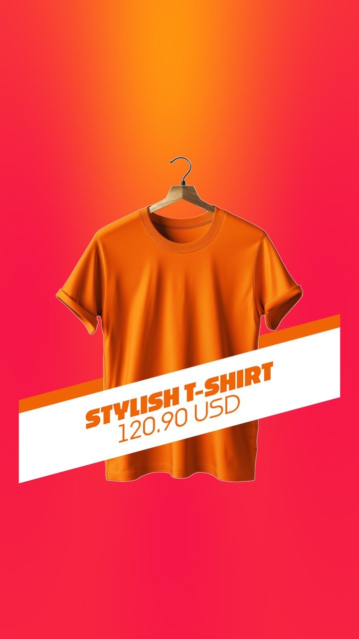 Vertical Product Showcase Ad with Soft Swing on Gradient Premiere Pro MOGRT