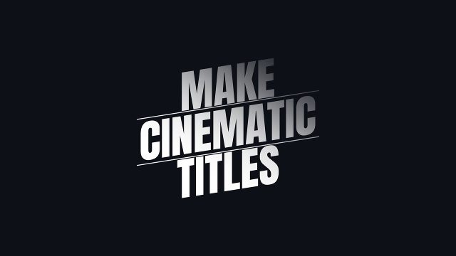 Fast Cinematic Text Animations After Effects Project
