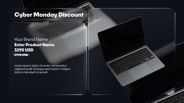 See Through Panel Cyber Monday Product Discount Premiere Pro MOGRT