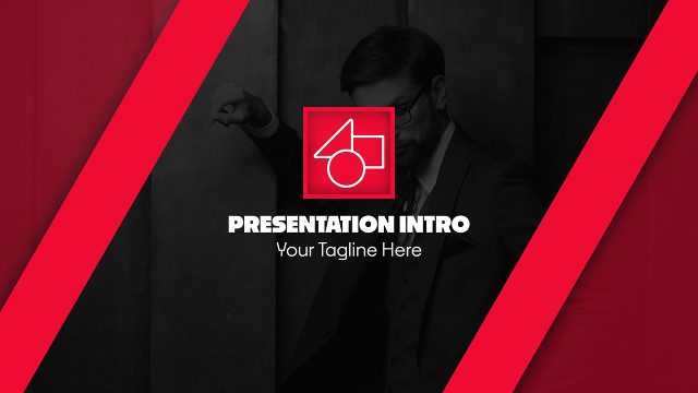 Animated Presentation Intro Logo Reveal with Diagonal Stripes Template for After Effects