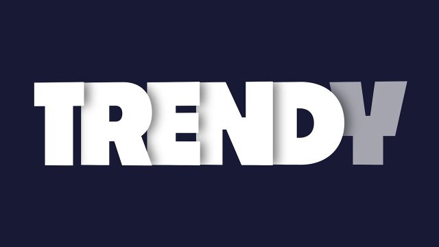 Slanted Heavy Single Word Trendy Typography for Kids Channels After Effects Template