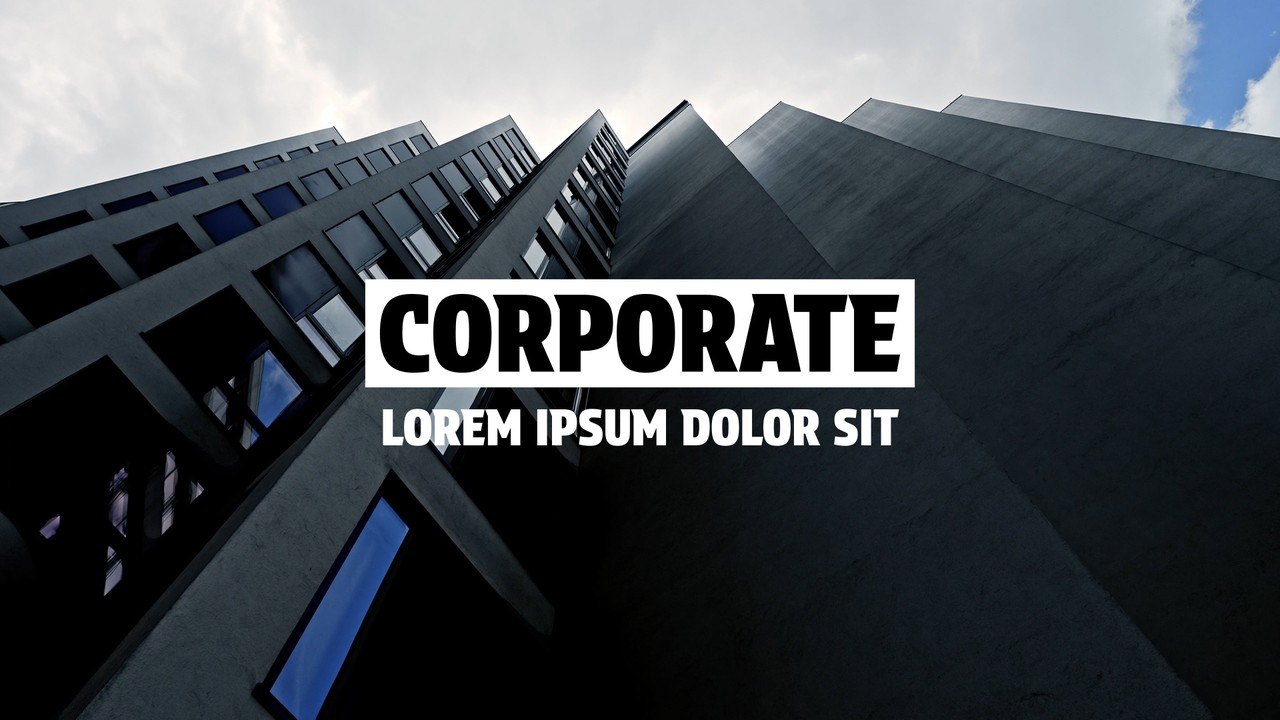Corporate Word Title Animations with Cyan Bars Reveal After Effects Template