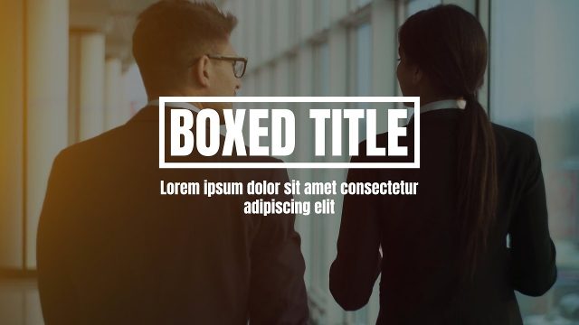 Outline Box Title with Paragraph Boxed Title Animations for Documentaries After Effects Templates