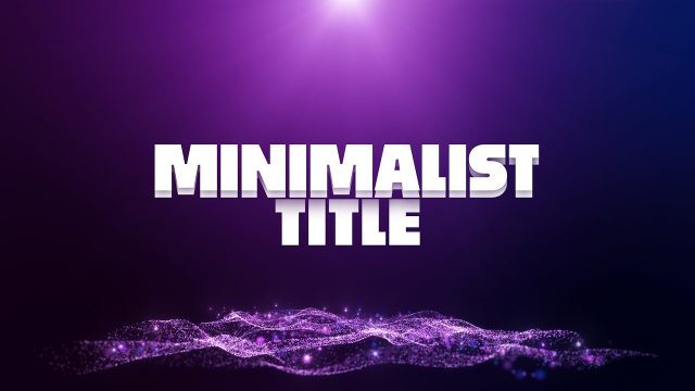 Bold and Minimal Animated Titles After Effects Template