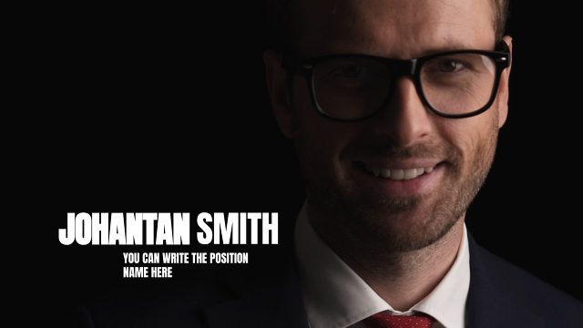 Clean One Line Corporate Name Lower Thirds with Position Title After Effects Template