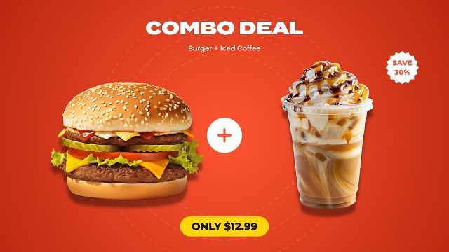 Food Offers Animation with Two Item Combo MOGRT for Premiere Pro