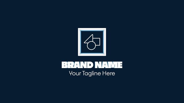 Square Frame Logo Animation with Bold Brand Name Project for After Effects