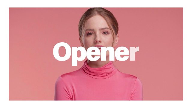 Slideshow Opener featuring Zooming Photo Window and Stripes Premiere Pro MOGRT