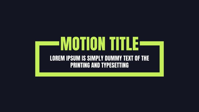 Corporate Bracket Frame Animated Title featuring Paragraph Text After Effects Template