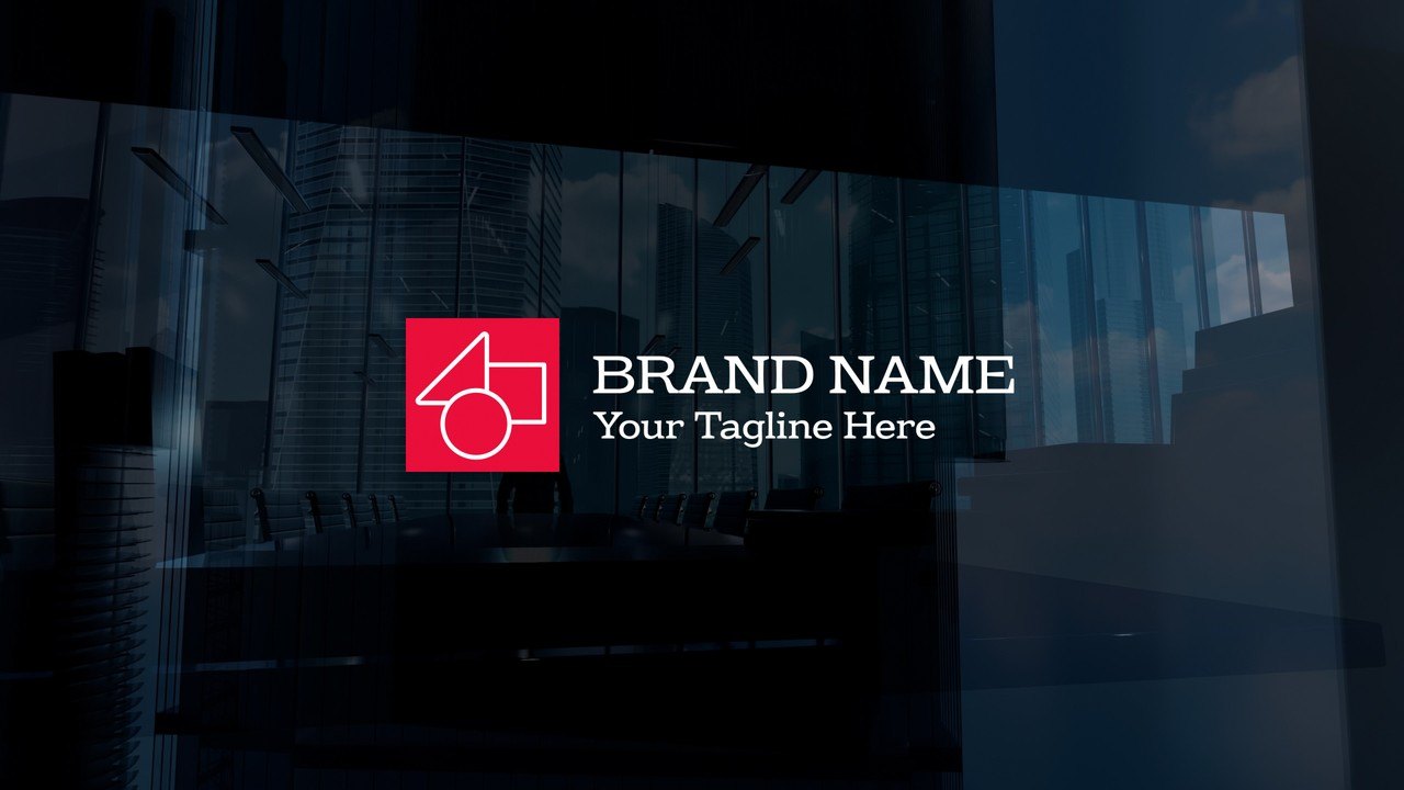 Corporate Logo Reveal with Red Flip Tile and Serif Name Premiere Pro MOGRT