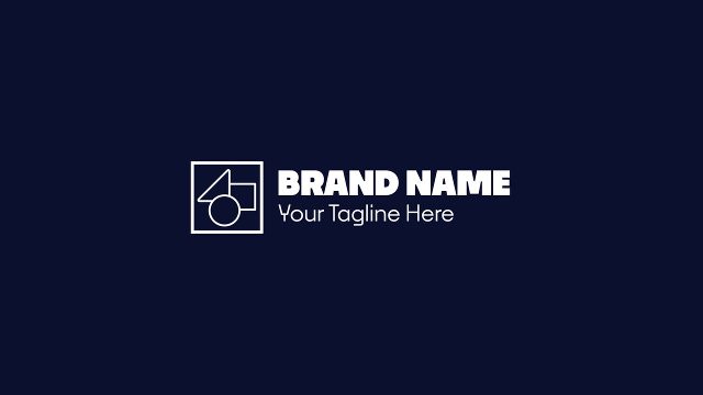 Animated Clean Line Icon Logo Reveal with Brand Name and Tagline After Effects Video Template