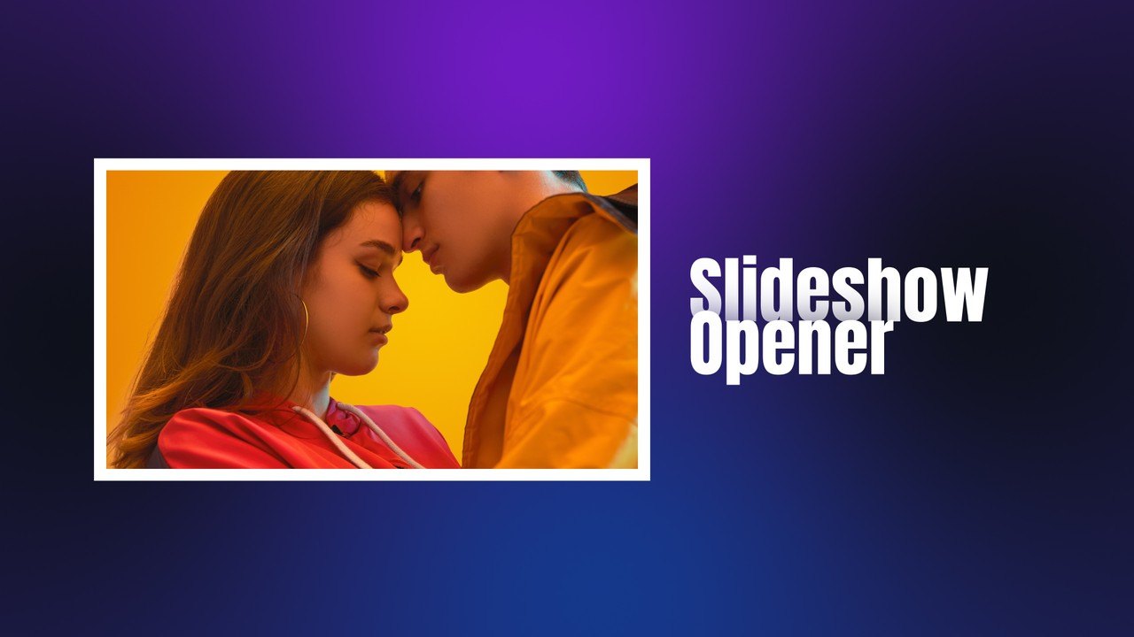 Gradient Backdrop Slideshow featuring Expanding Photo Frames Premiere Pro MOGRT