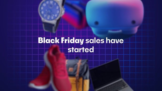 Black Friday Sale Promo with 3D Product Carousel on Purple Grid After Effects Template