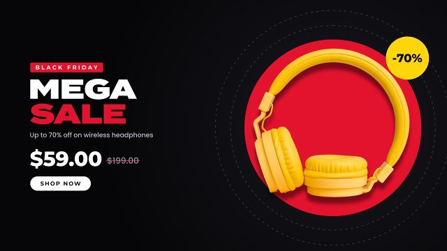 Orbit Ring Stage Advertising Promo with Sale Badge Premiere Pro Template
