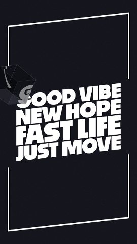 Vertical Motto Text Animation inside a Slanted Outline After Effects Template