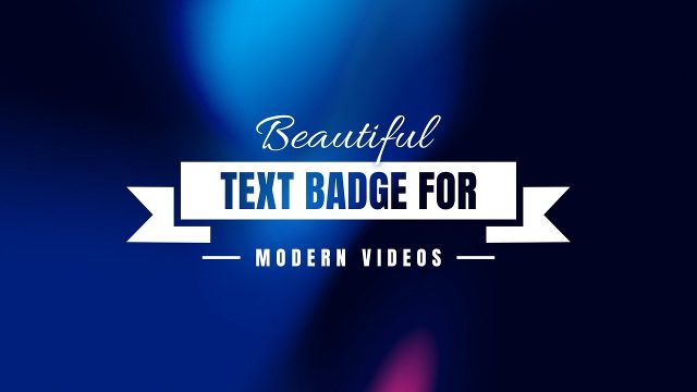 Pennant Badge Title Animations with Cursive Topper Premiere Pro MOGRT