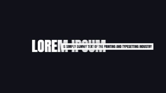 Bold Headline Text Animations crossed by a Tiny Text Strip Premiere Pro Template