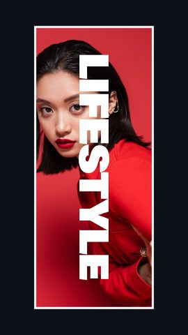 Night Frame Card Vertical Slideshow Premiere Pro MOGRT for Stories