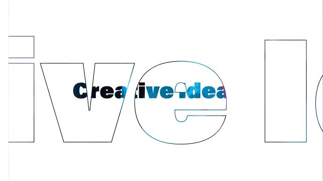 Animated Seamless Text Transitions featuring Hollow Outline Giant Letters Video Templates for Premiere Pro