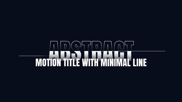 Outline Word Minimal Line Abstract Title After Effects Templates