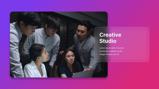 Gradient Glass Card Business Promo Slideshow After Effects Template