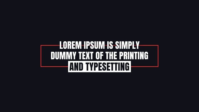 Elegant Three Line Text Animations in a Red Outline Frame for Premiere Pro