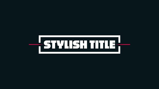 Corporate Stylish Outline Box Title Animation with Thin Red Lines After Effects Template Pack