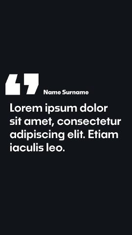 Vertical Quote Paragraph Text Card with Heavy Glyph and Author After Effects Template