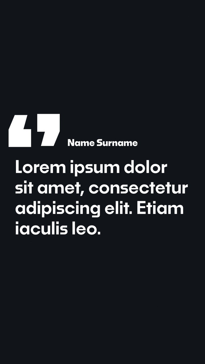 Vertical Quote Paragraph Text Card with Heavy Glyph and Author After Effects Template