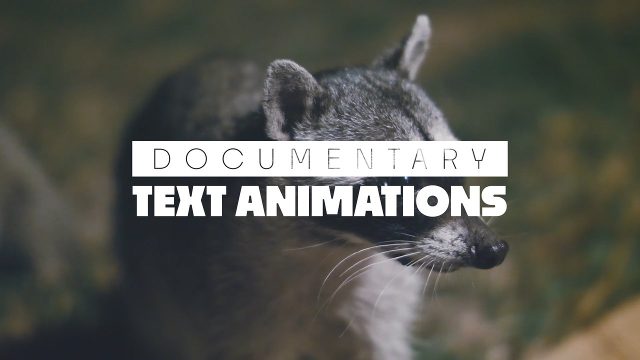 Professional Documentary Animated Text Premiere Pro MOGRT