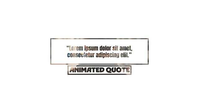 Animated Quote Title in Outline Box for After Effects