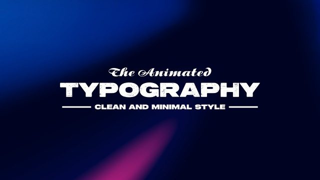 Script and Caps Title Animation on Mesh Gradient After Effects Template
